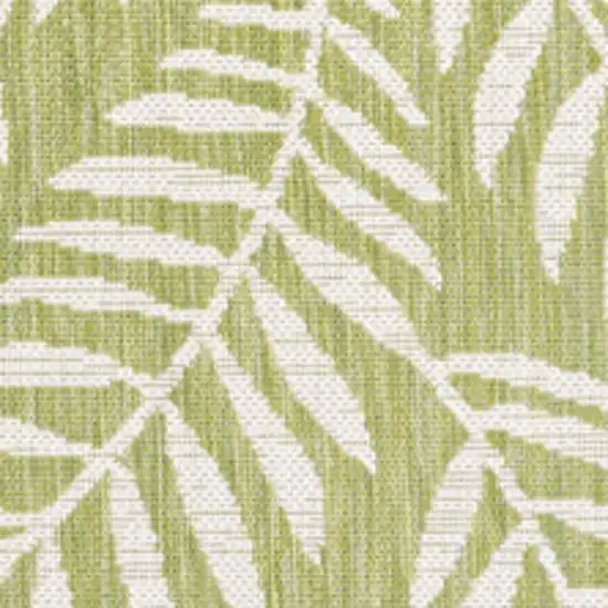 Green And Cream Floral Indoor Outdoor Area Rug Photo 2