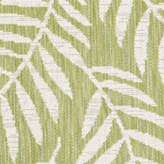 Green And Cream Floral Indoor Outdoor Area Rug Photo 2