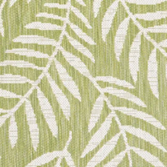 Green And Cream Floral Indoor Outdoor Area Rug Photo 3