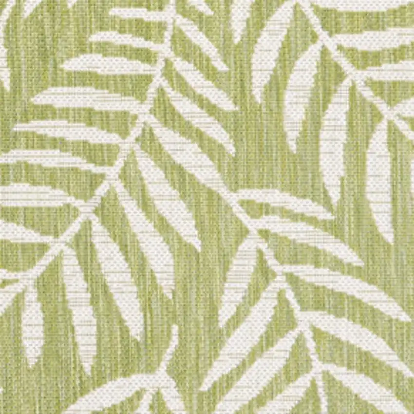 Green And Cream Floral Indoor Outdoor Area Rug Photo 3