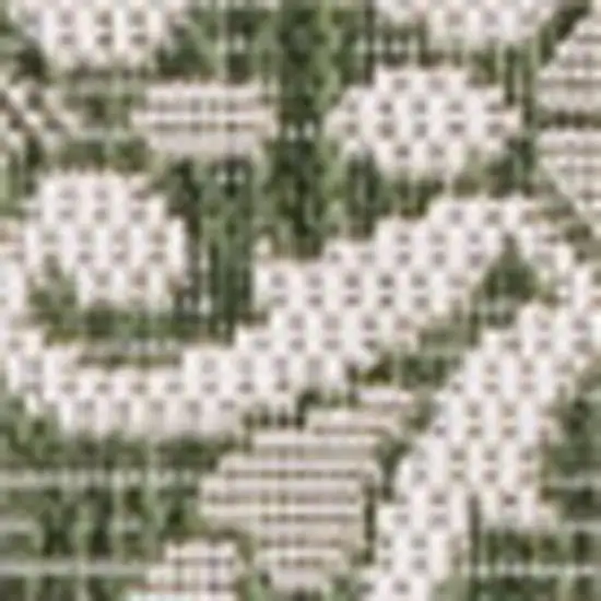 Green And Cream Floral Indoor Outdoor Area Rug Photo 3