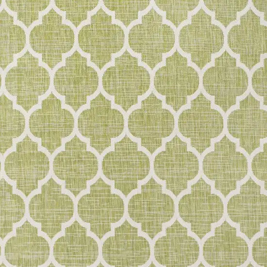 Green And Cream Geometric Indoor Outdoor Area Rug Photo 2