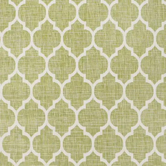 Green And Cream Geometric Indoor Outdoor Area Rug Photo 2