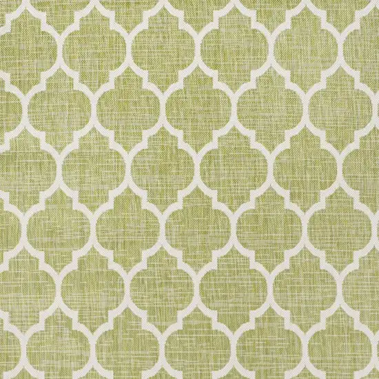 Green And Cream Geometric Indoor Outdoor Area Rug Photo 2