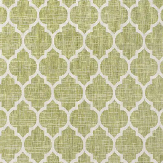 Green And Cream Geometric Indoor Outdoor Area Rug Photo 2