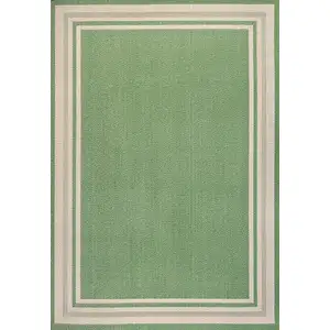 Photo of Green And Cream Indoor Outdoor Area Rug