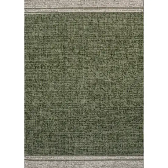 Green And Cream Indoor Outdoor Area Rug Photo 1