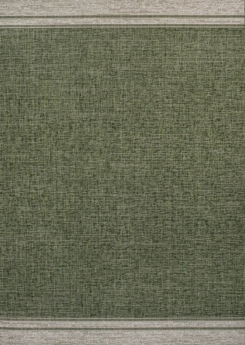 Green And Cream Indoor Outdoor Area Rug Photo 1