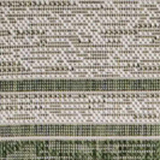 Green And Cream Indoor Outdoor Area Rug Photo 3
