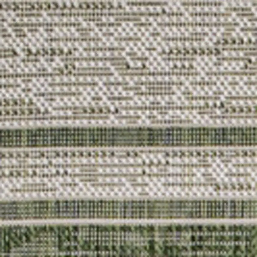 Green And Cream Indoor Outdoor Area Rug Photo 3
