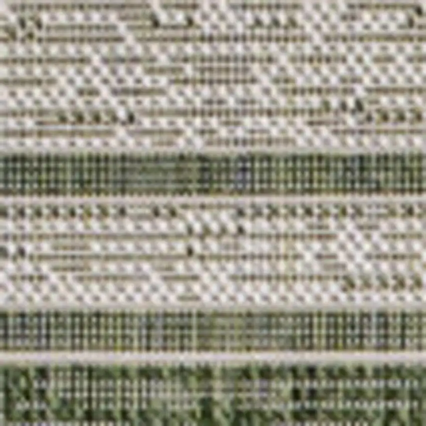 Green And Cream Indoor Outdoor Area Rug Photo 2