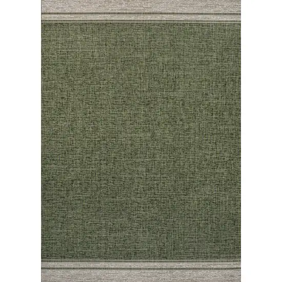Green And Cream Indoor Outdoor Area Rug Photo 3