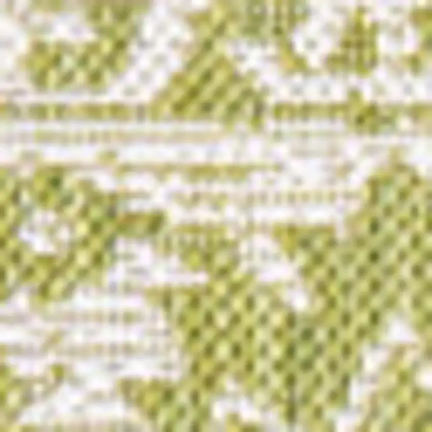 Green And Cream Medallion Indoor Outdoor Area Rug Photo 3