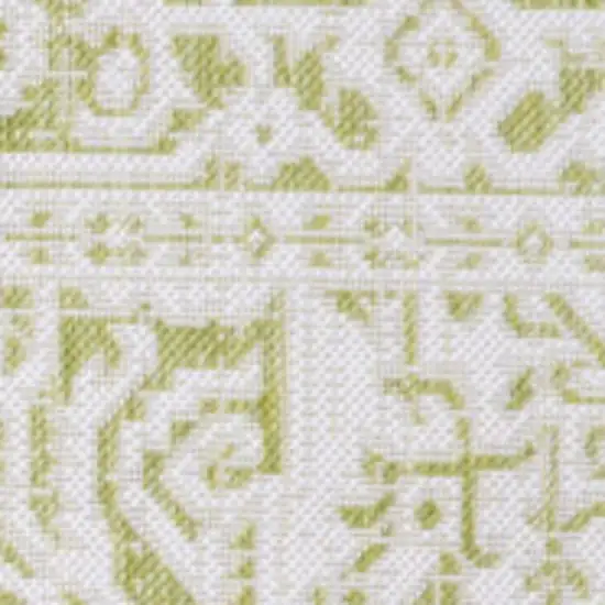 Green And Cream Medallion Indoor Outdoor Area Rug Photo 2