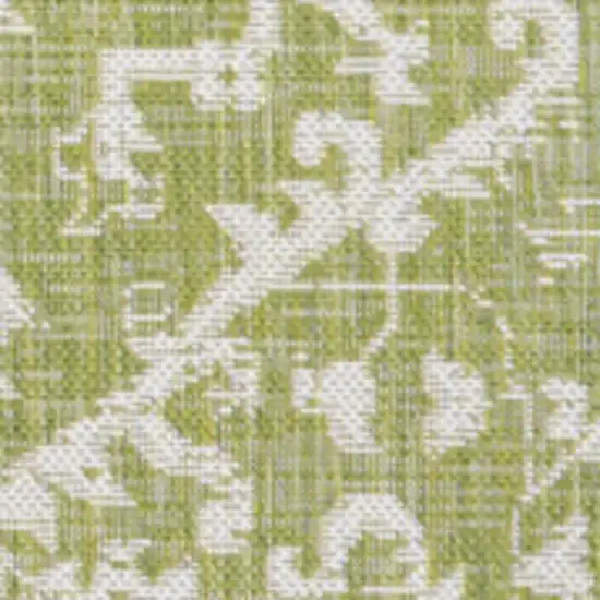 Green And Cream Medallion Indoor Outdoor Area Rug Photo 2