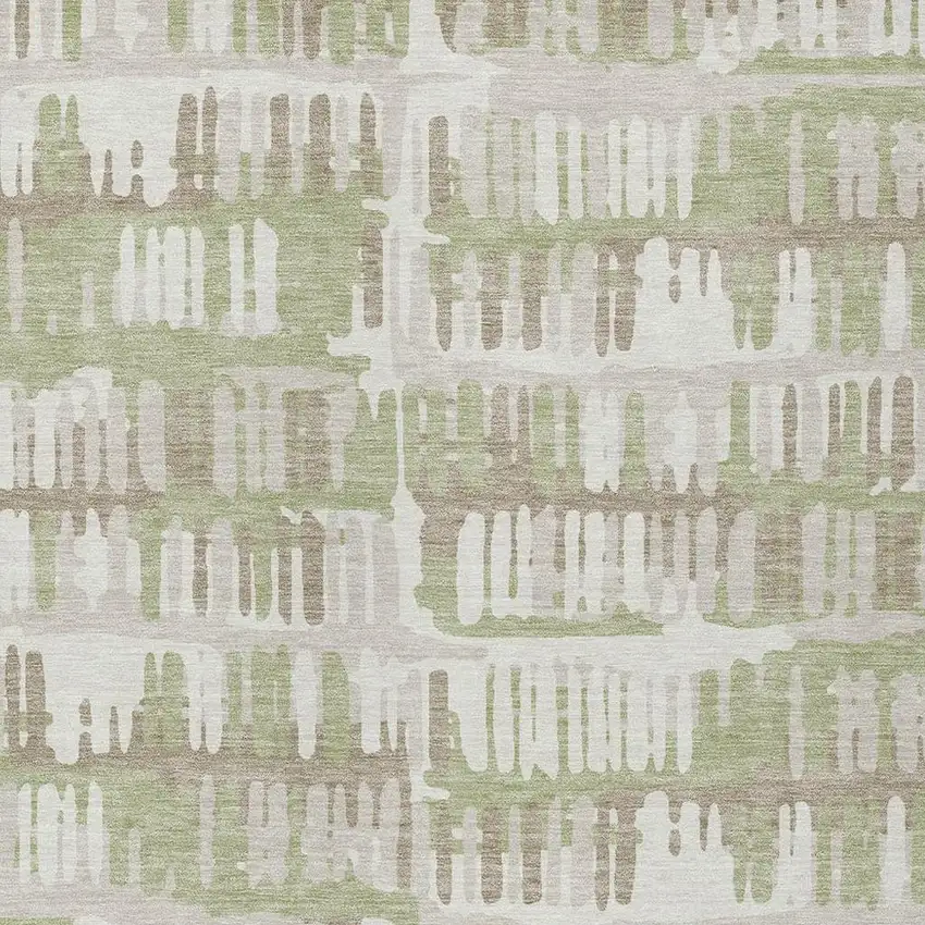 Green And Denim Blue Abstract Washable Indoor Outdoor Area Rug Photo 5