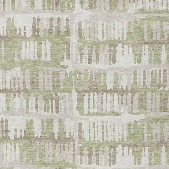 Green And Denim Blue Abstract Washable Indoor Outdoor Area Rug Photo 5