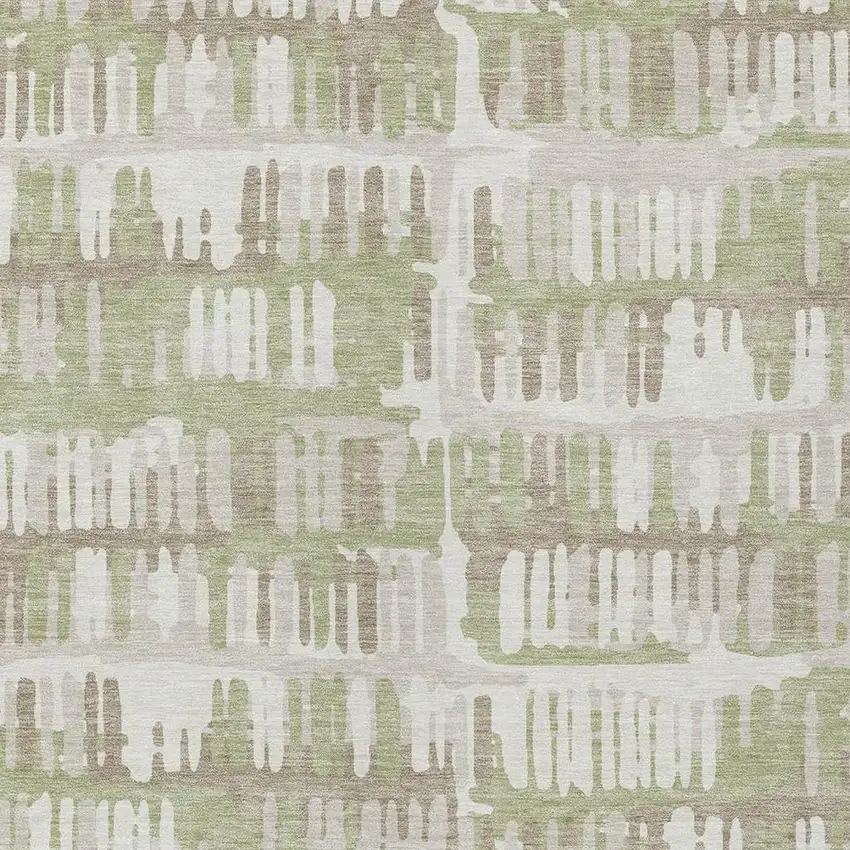 Green And Denim Blue Abstract Washable Indoor Outdoor Area Rug Photo 5