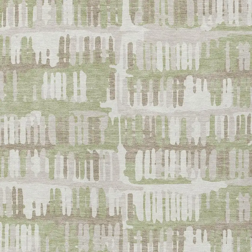 Green And Denim Blue Abstract Washable Indoor Outdoor Area Rug Photo 5