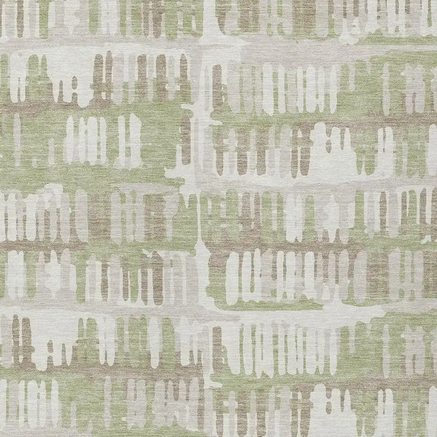 Green And Denim Blue Abstract Washable Indoor Outdoor Area Rug Photo 5