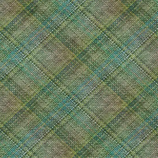 Green And Emerald Plaid Washable Indoor Outdoor Area Rug Photo 4