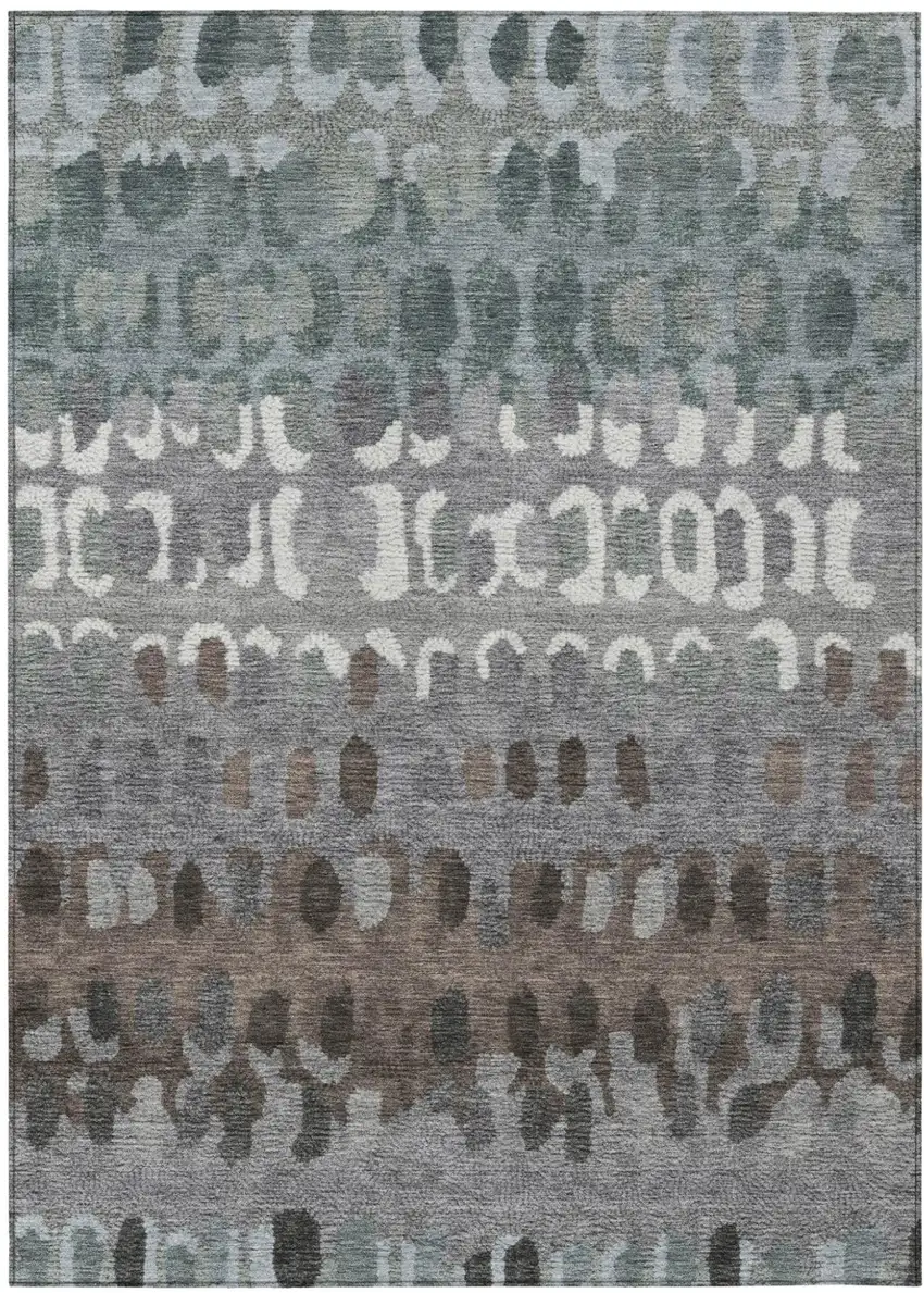 Green And Fern Green Geometric Washable Indoor Outdoor Area Rug Photo 2
