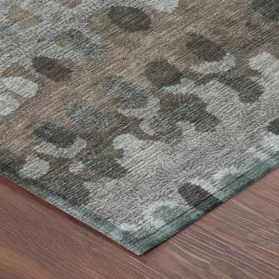 Green And Fern Green Geometric Washable Indoor Outdoor Area Rug Photo 5