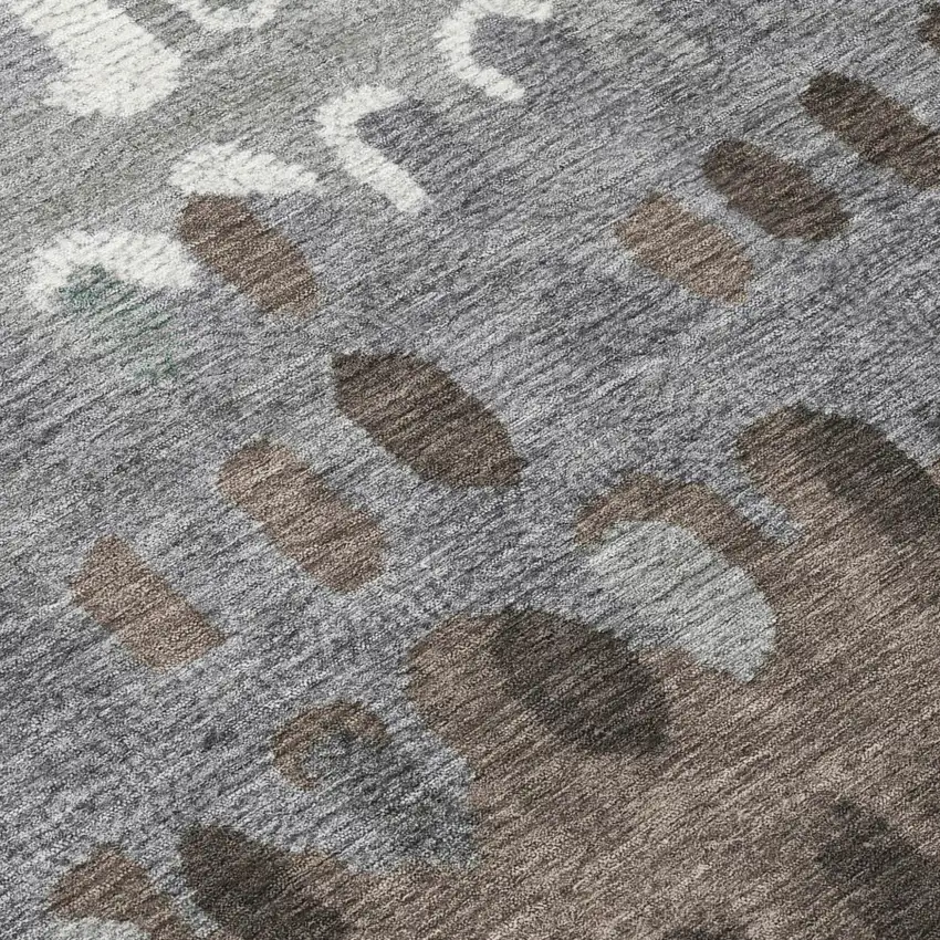Green And Fern Green Geometric Washable Indoor Outdoor Area Rug Photo 6