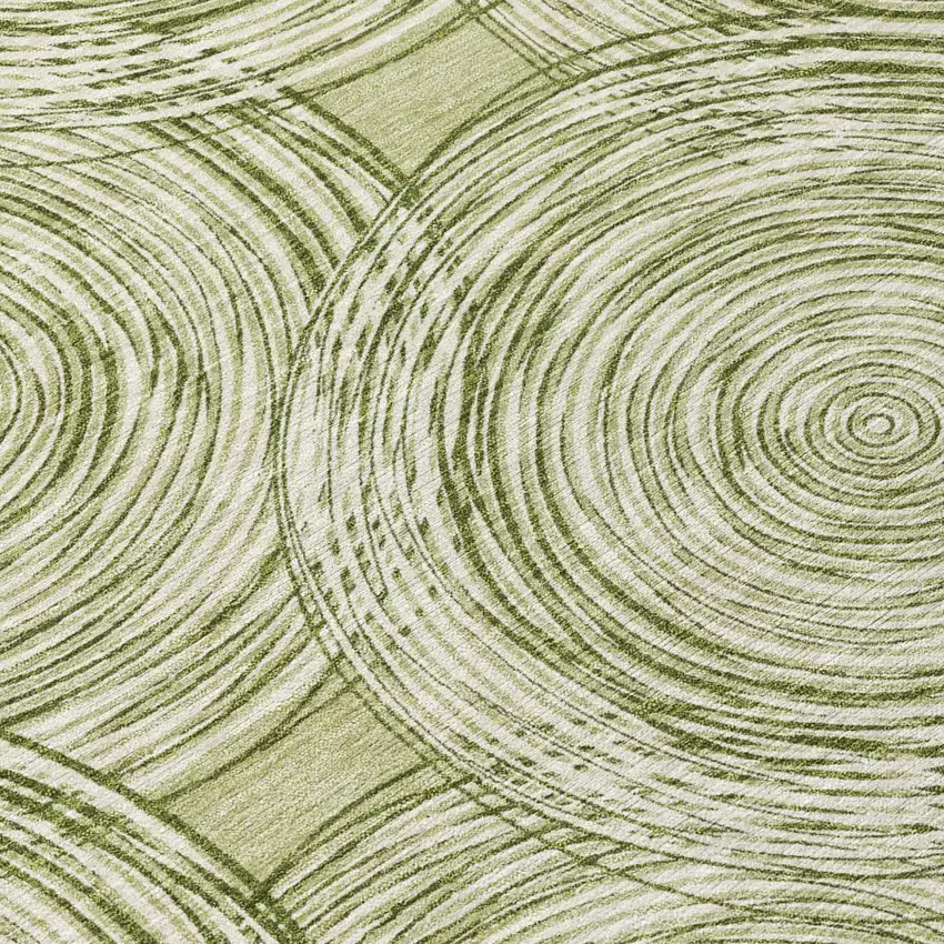 Green And Fern Green Geometric Washable Indoor Outdoor Area Rug Photo 6