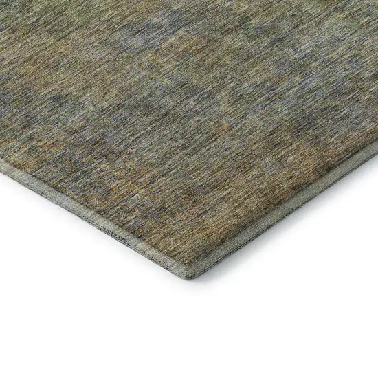 Green And Gold Abstract Washable Area Rug With UV Protection Photo 8