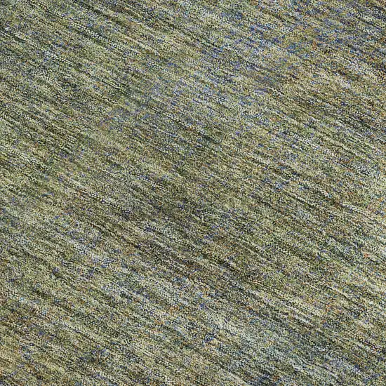 Green And Gold Abstract Washable Area Rug With UV Protection Photo 3