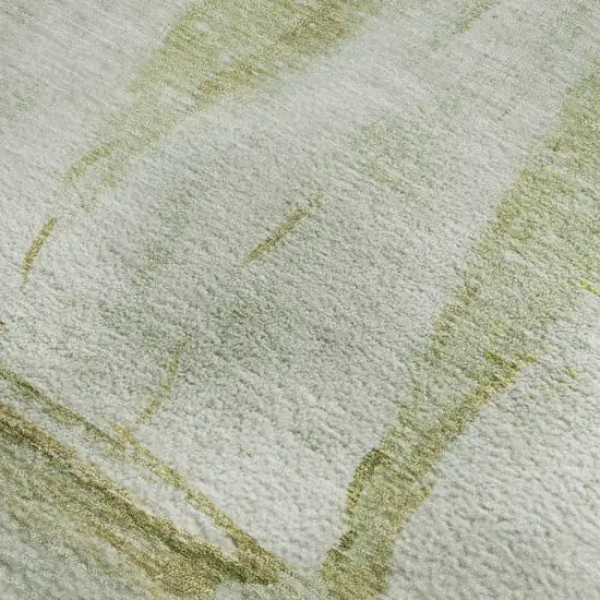 Green And Gold Nautical Washable Area Rug With UV Protection Photo 3