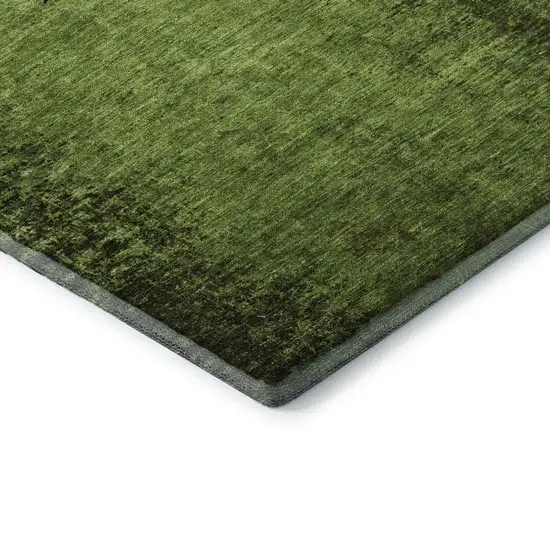 Green And Gray Abstract Washable Area Rug With UV Protection Photo 8