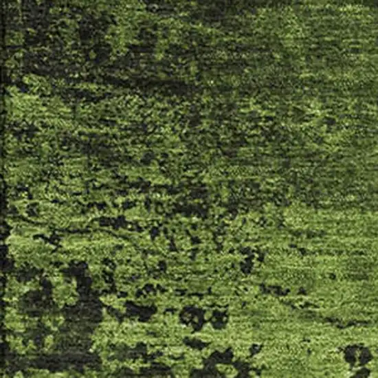 Green And Gray Abstract Washable Area Rug With UV Protection Photo 3