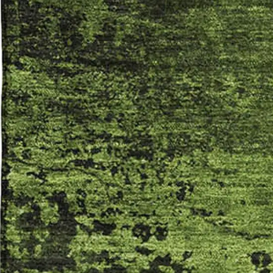 Green And Gray Abstract Washable Area Rug With UV Protection Photo 3