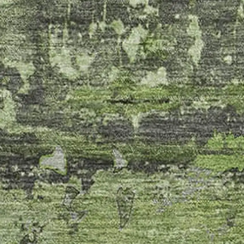 Green And Gray Abstract Washable Area Rug With UV Protection Photo 3