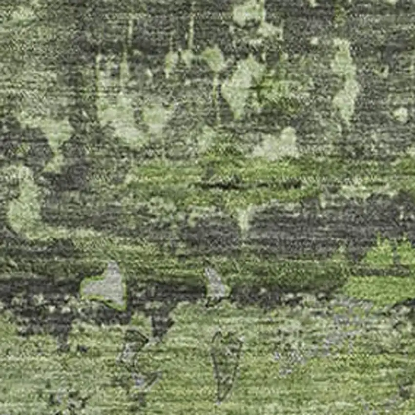 Green And Gray Abstract Washable Area Rug With UV Protection Photo 3