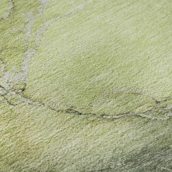 Green And Gray Abstract Washable Area Rug With UV Protection Photo 9