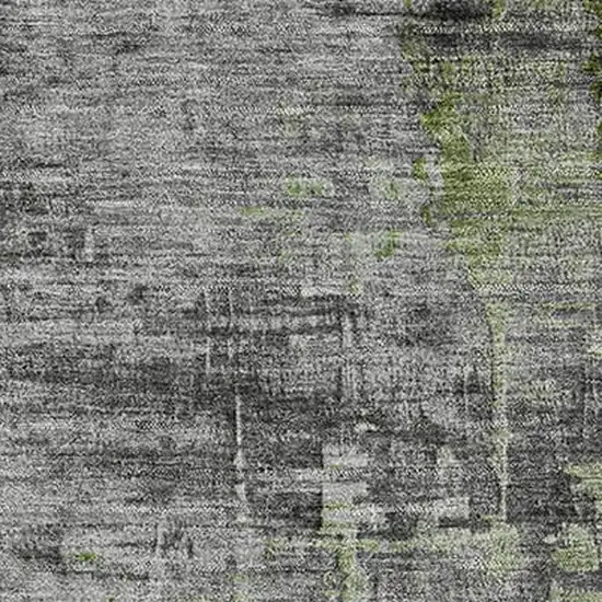 Green And Gray Abstract Washable Area Rug With UV Protection Photo 3