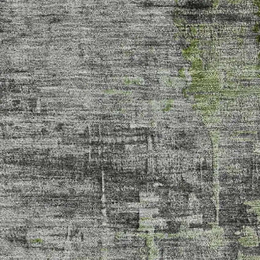 Green And Gray Abstract Washable Area Rug With UV Protection Photo 3
