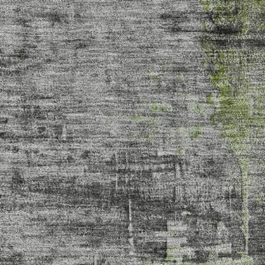 Green And Gray Abstract Washable Area Rug With UV Protection Photo 3