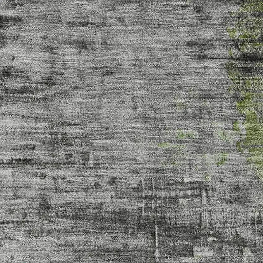 Green And Gray Abstract Washable Area Rug With UV Protection Photo 3