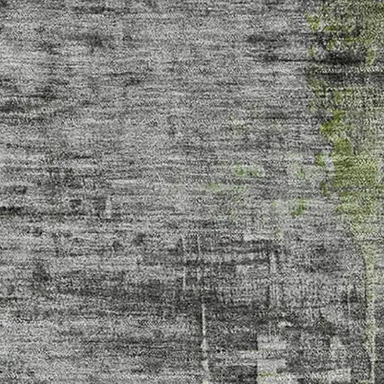 Green And Gray Abstract Washable Area Rug With UV Protection Photo 3