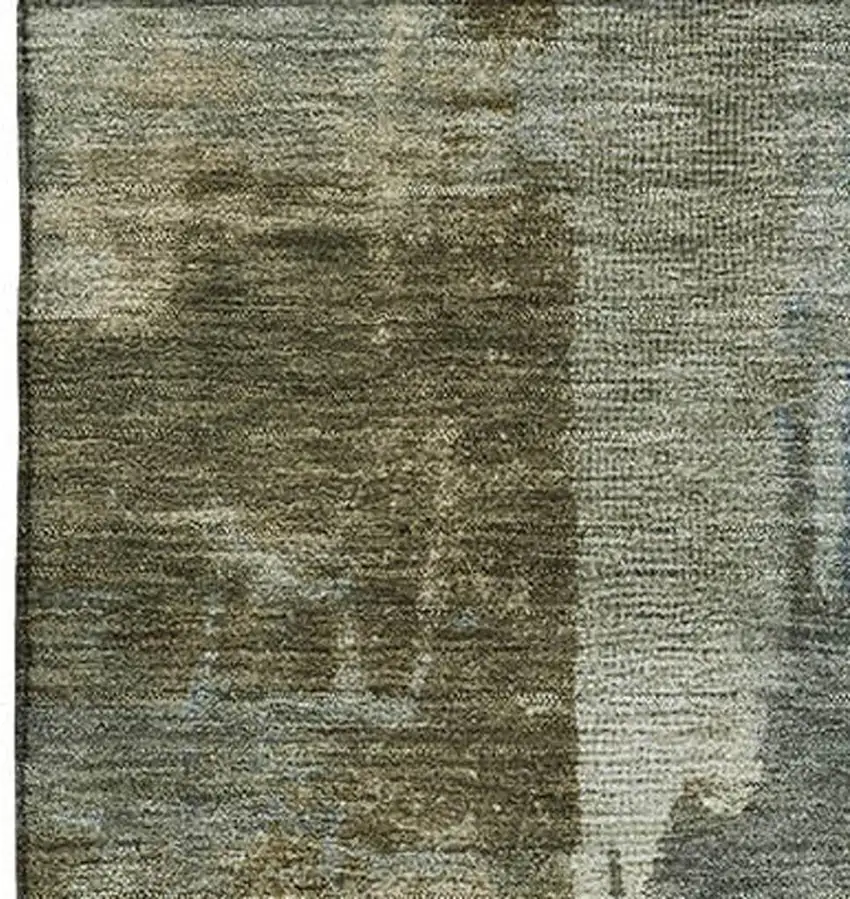 Green And Gray Abstract Washable Area Rug With UV Protection Photo 4