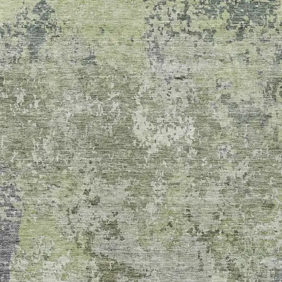 Green And Gray Abstract Washable Indoor Outdoor Area Rug Photo 6
