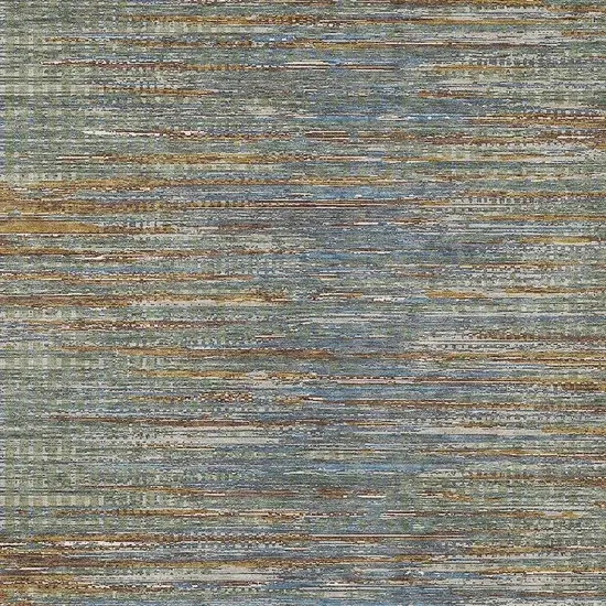 Green And Gray Abstract Washable Indoor Outdoor Area Rug Photo 2