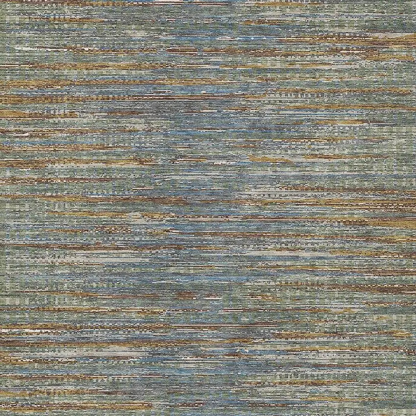 Green And Gray Abstract Washable Indoor Outdoor Area Rug Photo 2