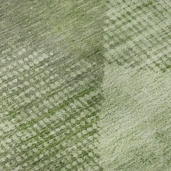 Green And Gray Diamond Washable Area Rug With UV Protection Photo 1