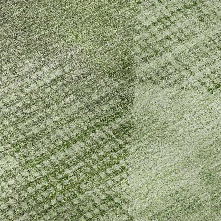 Green And Gray Diamond Washable Area Rug With UV Protection Photo 1