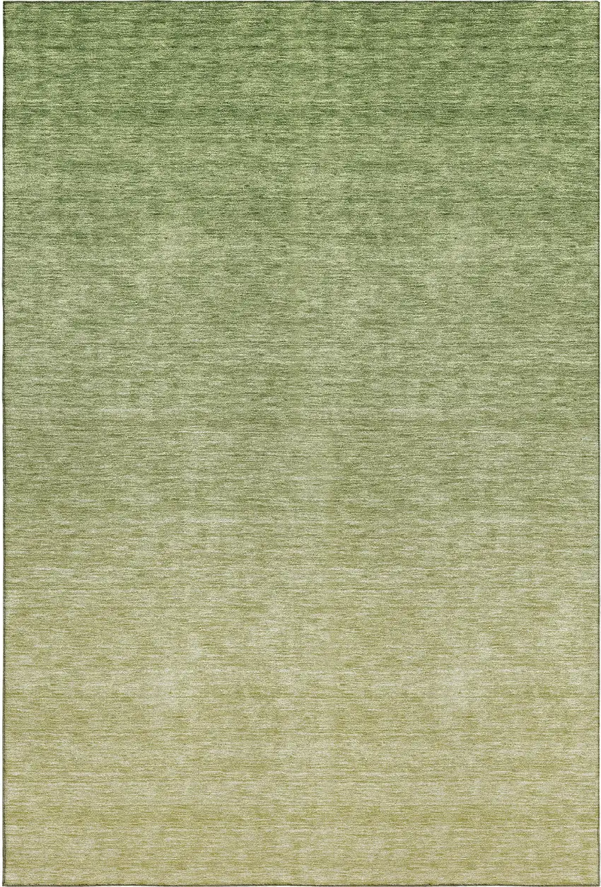 Green And Gray Ombre Washable Area Rug With UV Protection Photo 7
